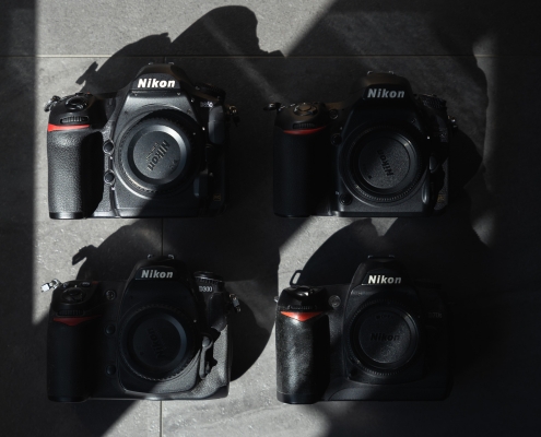 D850, D750, D300 et D70s. Pour illustrer l'article de Nikon à Sony